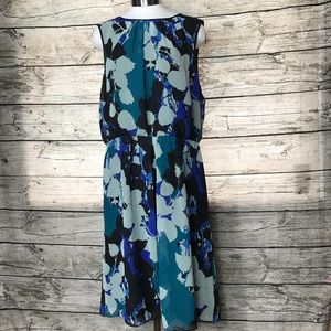 Adrianna Papell Black, blue and green dress size 16